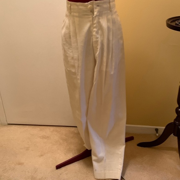 Espirit White Pleated Pants - Picture 1 of 11